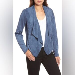 Kut From The Kloth Tayanita Faux Suede Jacket in Blue, size Medium